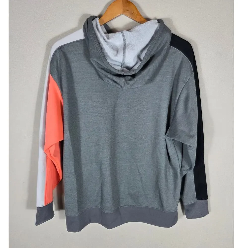 Nike Woman's Color block Dri-Fit Hooded Sweatshirt Gray Size Medium